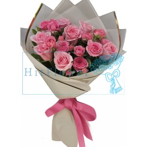 Букет роз  Розовый микс